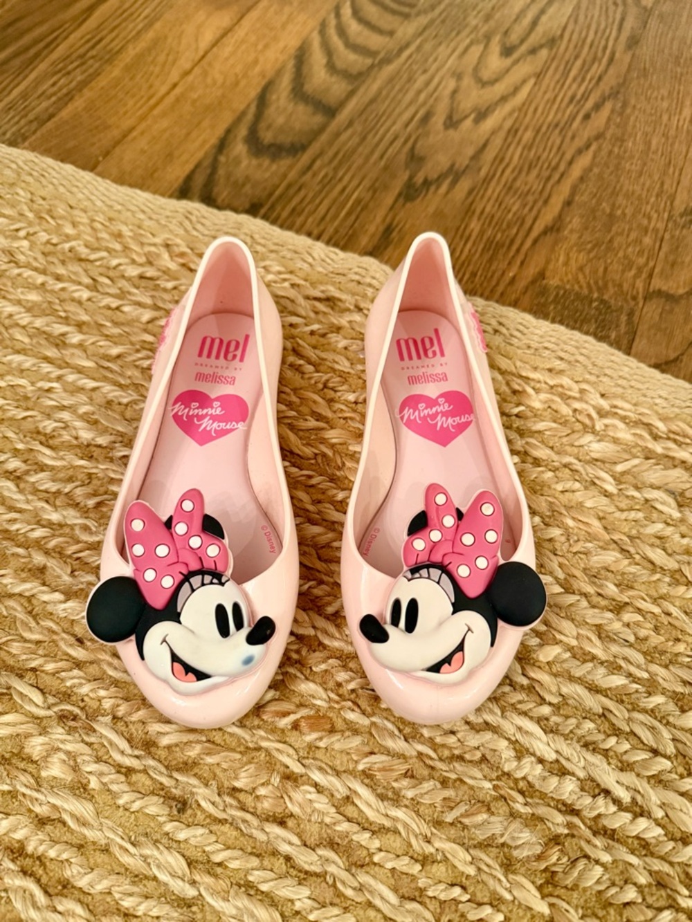 Melissa Pink Minnie Mouse Jelly Flats Kids Size 13